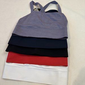 Bundle of 5 Athleta Warrior Longline Bras - Size Medium